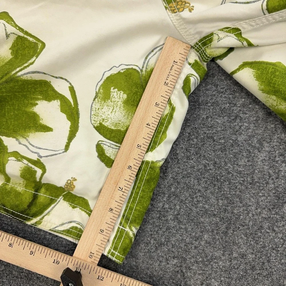 Hollister Board Shorts Mens XL Green Floral Hawaiian Swim Trunks Mesh Lined